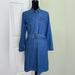 J. Crew Dresses | J. Crew Long Sleeve Denim Shirtdress In Blue Tie Waist Button Front Dress | Color: Blue | Size: 6