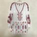 Free People Dresses | Free People Size M Boho Hippie Peasant Crinkle Embroidered Mini Tunic Dress | Color: Red/White | Size: M