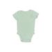 Old Navy Short Sleeve Onesie: Green Solid Bottoms - Size 6-12 Month