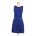 Apt. 9 Casual Dress - A-Line Scoop Neck Sleeveless: Blue Dresses - Women's Size X-Small