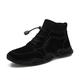 VIPAVA Men's Snow Boots Men Boots Fashion Outdoor Boots Men Spring and Autumn Casual Shoes Men High Top Outdoor Light Ankle Boots Shoes (Color : 1-2 Black, Size : Size 12-US)