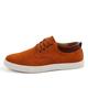 VIPAVA Men's Lace-Ups Men's Casual Shoes Oxford Shoes Men's Sports Shoes Suede Men's Boat Shoes (Color : Orange, Size : 7.5)