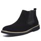 VIPAVA Men's Boots Autumn And Early Winter Boots, Men's Leather Shoes, Men's Waterproof Casual Shoes, Cowhide Men's Shoes, Men's Motorcycle Boots (Color : Fur black, Size : 6.5)