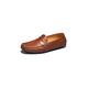 VIPAVA Men's Lace-Ups Men's Shoes Spring Shoes Men's Retro Style Luxury Leather Men's Shoes Comfortable Slip-on Durable Boat Shoes (Color : Orange, Size : 12.5 UK)