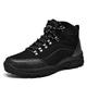 VIPAVA Men's Snow Boots Walking boots Men's outdoor waterproof walking shoes Men's sports shoes Walking shoes Sports hunting boots Size 39~47 (Color : Black No Fur, Size : 10)