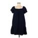 Gap Casual Dress - DropWaist Square Short sleeves: Blue Print Dresses - Women's Size Medium