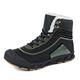 VIPAVA Men's Boots Men's Winter Snow Boots Waterproof Leather Sports Shoes Warm Men's Outdoor Men's Hiking Boots (Color : Black Green, Size : 7.5)