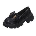 VIPAVA Women's Oxford Shoes Women's Shoes Round Toe Shoes Flat Shoes Casual Shoes Oxford Shoes Casual Ladies High Heels Sneakers Women (Color : Schwarz, Size : 5.5 UK)