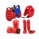 4x Karate Sparring Gear Professional Padded Body Protector Vest Boxing Helmet for Sparring MMA Grappling Kickboxing, Red, XS