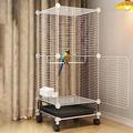 GUYOS Bird Cage, Parrot Cage Cage for Birds with Rolling Stand & Bottom Tray and Bird Toy Easy to Clean Diy for Parakeets, Parrot, Lovebirds, Pigeons, Cockatiels, Macaw (Size : 5pcs-37 * 37 * 90CM)
