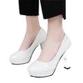 VIPAVA Women's high Heels Platform high-Heeled Shoes Women's high-Heeled Shoes Women's Party Wedding Shoes Kitten high-Heeled Shoes (Color : White, Size : 6)