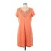 Tommy Bahama Casual Dress - Shift: Orange Print Dresses - Women's Size Large