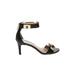Louise Et Cie Heels: Black Print Shoes - Women's Size 7 1/2 - Open Toe