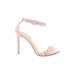 Steve Madden Heels: Pink Print Shoes - Women's Size 6 - Open Toe