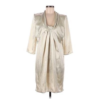 ABS Allen Schwartz Casual Dress Cowl Neck 3/4 Sleeve: Ivory Dresses - New - Women's Size Medium