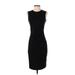 Theory Casual Dress - Sheath Crew Neck Sleeveless: Black Print Dresses - Women's Size P