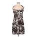 Tommy Bahama Casual Dress Sweetheart Sleeveless: Brown Leopard Print Dresses - Women's Size Medium