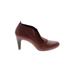 Circa Joan & David Heels: Slip On Stilleto Classic Burgundy Solid Shoes - Women's Size 9 1/2 - Round Toe