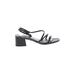 H&M Sandals: Black Print Shoes - Women's Size 8 - Open Toe