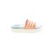 Adidas Sandals: Slide Platform Casual Orange Color Block Shoes - Women's Size 10 - Open Toe