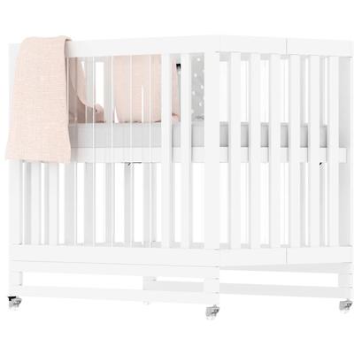 Melo Caress Foldable Crib - White / Semi Acrylic