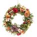 Rose and Pansy Artificial Wooden Spring Wreath - 10"