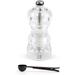 Peugeot - Nancy Acrylic Manual Salt Mill - Transparent Adjustable Grinder Gift Set- With Stainless Steel Spice Scoop/Bag