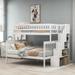 Twin over Full Stairway Bunk Bed with storage