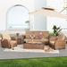 Outdoor Patio Retro Luxury Furniture Conversation Sectional Sofa Set