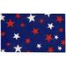 Blue Coir Red and White Stars Americana Outdoor Doormat 18" x 30"