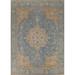 Blue Medallion Tabriz Persian Rug Living Room Handmade Wool Carpet - 9'10"x 12'7"