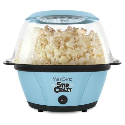 West Bend Stir Crazy Stirring Oil Popcorn Machine with Serving Bowl and Non-Stick Surface, 6 Qt. Capacity
