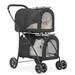 MoNiBloom Folding Standard Stroller w/ Detachable Carrier in Gray | 39 H x 21 W x 32.5 D in | Wayfair A78-PS-005-BKGY