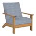 Summer Classics Ashland Patio Lounge Chair w/ Cushions Wood in Brown/Gray/White | 37 H x 33.125 W x 39 D in | Wayfair 28934+C769H6455N