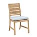 Summer Classics Charleston Teak Patio Dining Side Chair w/ Cushions Wood in Brown | Wayfair 25414+C6824266N