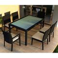 Lark Manor™ Kaneb 7 Piece Sunbrella Outdoor Dining Set w/ Cushions Glass in Gray | Wayfair D784A945B106403E8F7D0C3A6907B87D