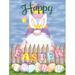 The Holiday Aisle® Happy Easter Gnome On Canvas by Lisa Kennedy Print Canvas in Blue/Pink/White | 18 H x 12 W x 1.25 D in | Wayfair