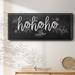 The Holiday Aisle® Ho Ho Ho Framed On Canvas Textual Art Canvas, Solid Wood in Black/White | 20 H x 50 W x 1.5 D in | Wayfair