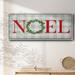 The Holiday Aisle® Noel Framed On Canvas Textual Art Canvas, Solid Wood in Green/Red | 8 H x 20 W x 1.5 D in | Wayfair
