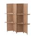 Winston Porter Rashel 15.75" W x 67" H 4 - Panel Folding Room Divider Wood/Bamboo/Rattan in Brown | 67 H x 15.75 W x 3.15 D in | Wayfair