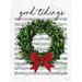 The Holiday Aisle® Good Tidings On Canvas by Lettered & Lined Print Canvas in Black/Green | 12 H x 8 W x 1.25 D in | Wayfair