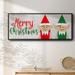 The Holiday Aisle® Christmas Elf Couple Framed On Canvas Print Canvas, Solid Wood in Blue/Red | 20 H x 50 W x 1.5 D in | Wayfair