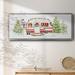 The Holiday Aisle® Holiday Camper I Framed On Canvas Print Canvas, Solid Wood in Green/Red/Yellow | 8 H x 20 W x 1.5 D in | Wayfair