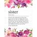 Trinx Sister Definition On Canvas Print Canvas in Pink/White | 30 H x 20 W x 1.25 D in | Wayfair 7AF87FD6DE594C1AB88DEACF419870AF