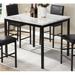 Latitude Run® Odynn Counter Height Dining Table Metal in Black/Gray/White | 36.08 H x 40.08 W x 40.08 D in | Wayfair