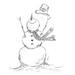 The Holiday Aisle® Snowman w/ Hat On Canvas Print Canvas in White | 36 H x 24 W x 1.25 D in | Wayfair 162F9D1745BA489C9F536D168F3F6189