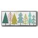 The Holiday Aisle® Modern Holiday Collection D - Floater Frame Print on Canvas Canvas, Solid Wood in Green | 20 H x 50 W x 1.5 D in | Wayfair