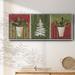 The Holiday Aisle® Holiday Greenery Framed On Canvas Print Canvas, Solid Wood in Green/Red/White | 8 H x 20 W x 1.5 D in | Wayfair