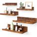 Latitude Run® Home Floating Shelves For Wall Decor Storage, Wall Shelves Set Of 5, Wall Mounted Shelves For Bedroom, Living Room, Bathroom | Wayfair