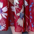 Ensemble 2 pièces élégant rétro pour femmes t-shirt jupe florale trapèze vêtements de bureau